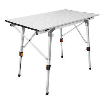 Navaris inklapbare tafel van aluminium - Vouwtafel van 95 x 55 x 50 cm - Campingtafel met draagtas - Maximaal draagkracht 60 kilo - Zwart