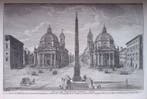Giuseppe Vasi (1710-1782) - Piazza del Popolo con Obelisco, Antiek en Kunst