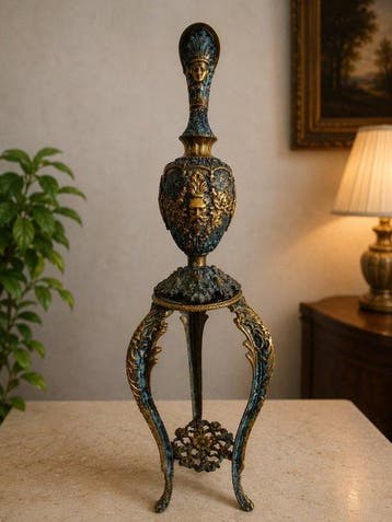 Decoratief ornament (2) - Spanje - Amfoor met standaard