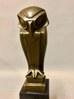 sculptuur, Art Deco Uil naar Altorf - 33 cm - Brons