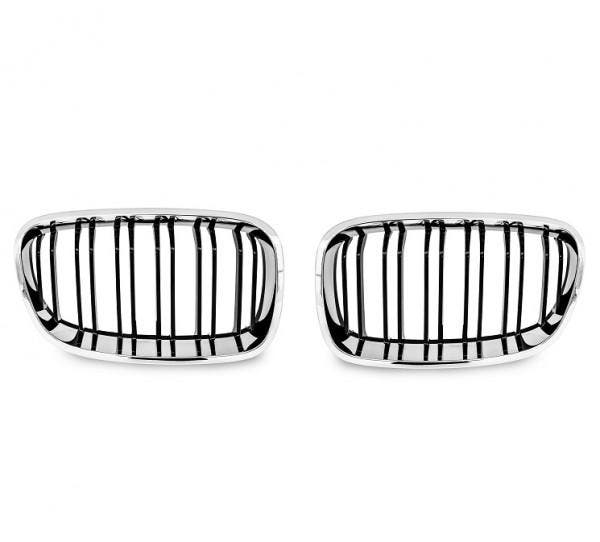 Grill Nieren BMW F20/F21 11-15 Glans Zwart/Chroom Dubbel, Auto-onderdelen, Overige Auto-onderdelen, Ophalen of Verzenden