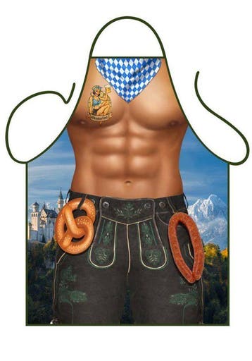 Oktoberfest Fun Schort Lederhosen, Verzenden, Nieuw