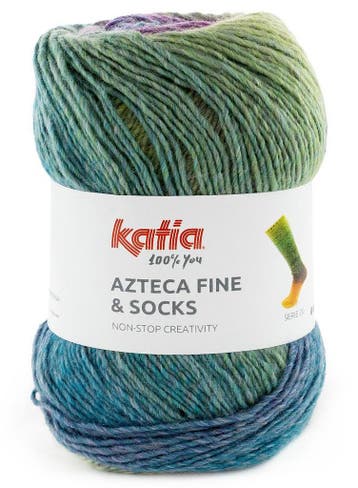 Katia Azteca Fine &amp; Socks - 20 Jungle Vibe - Superwash, Ophalen of Verzenden, Nieuw