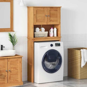 vidaXL Wasmachinekast VIGO Bruin en Honingbruin 72,5 x 27 x, Huis en Inrichting, Verzenden, Nieuw