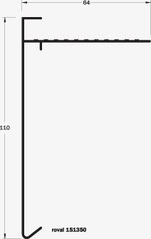 Roval aluminium daktrim 110 x 64 mm, Doe-het-zelf en Verbouw, Overige Doe-het-zelf en Verbouw, Ophalen of Verzenden