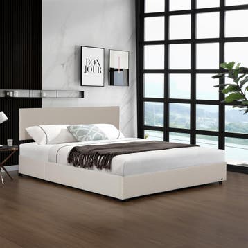 Tweepersoonsbed Juva met lattenbodem en opbergruimte 140x200, Verzenden, Nieuw