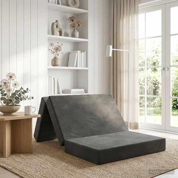 vidaXL Vouwbare Bankbed 100 x 67 x 45 cm Donkergrijs, Verzenden, Nieuw