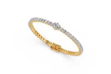 Tennis armband - 14 karaat Geel goud - 3.39ct. tw. Diamant