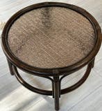 Salontafel - Rattan, Glas - Rattan, gerookt glas,