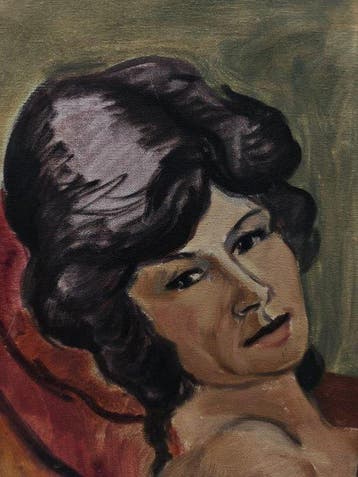 Escuela Impresionista Europea (XX) - Retrato de costado