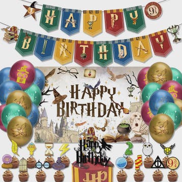 Harry Potter Verjaardagsfeest Decoratie Set - Banner, Cake T, Verzenden, Nieuw