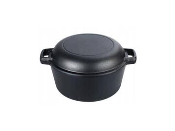 Veiling - Gietijzeren Pan met Deksel 26cm 4,5 Liter Pan en B, Huis en Inrichting, Keuken | Potten en Pannen, Nieuw