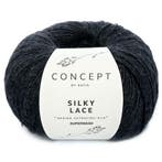 Katia Concept Silky Lace - 156 zwart - Merino/Zijde Garen, Hobby en Vrije tijd, Breien en Haken, Ophalen of Verzenden, Nieuw