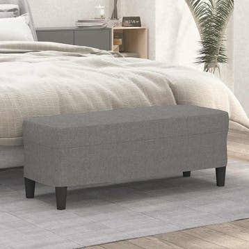 vidaXL Bankje 100x35x41 cm stof donkergrijs, Verzenden, Nieuw, Stof