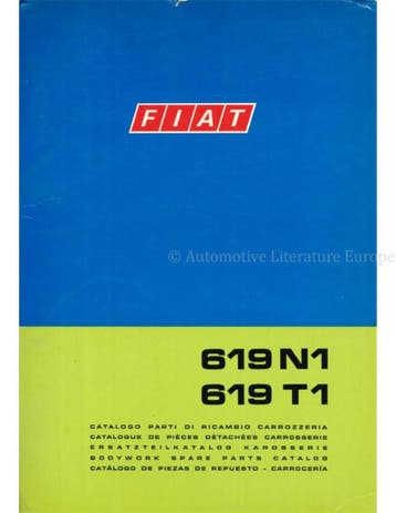 1972 FIAT 619 N1 | 619 T1 CARROSSERIE ONDERDELENHANDBOEK