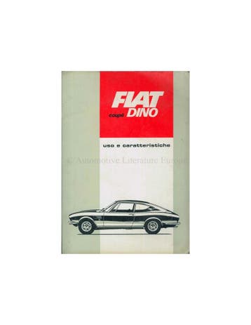 1967 FIAT DINO COUPE INSTRUCTIEBOEKJE ITALIAANS