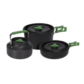 Camping pannenset | Redcliffs | 3-delig, Caravans en Kamperen, Kampeeraccessoires, Verzenden, Nieuw