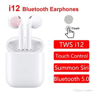 I12 + touchcontrol in-ear oortjes oordopjes bluetooth inear, Verzenden, Nieuw