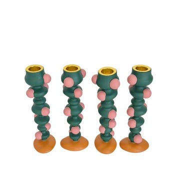 Villa Collection - Kaarsenhouder - Polyresine - Een set van