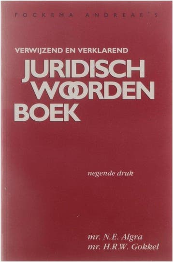 9789060928349 Verwijzend-verklarend juridisch wdb8e druk, Boeken, Verzenden, Zo goed als nieuw, Algra