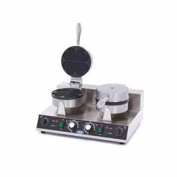 Wafelijzer hartjes | 50–300°C | RVS | Dubbel wafelijzer |, Verzenden, Nieuw in verpakking