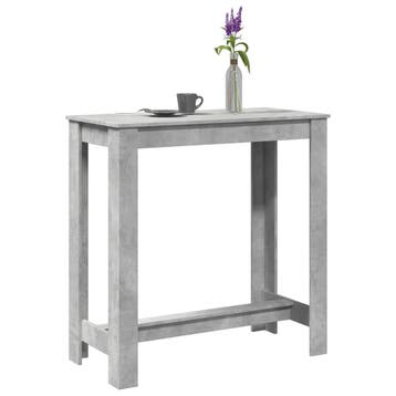 vidaXL Bartafel 102x50x103,5 cm bewerkt hout betongrijs, Huis en Inrichting, Verzenden, Nieuw