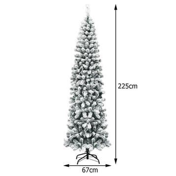 2dekans | Coast Besneeuwde Slim Kunstkerstboom met LED, Ophalen of Verzenden, Zo goed als nieuw