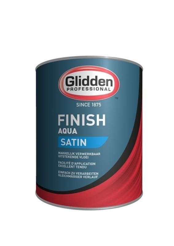 Glidden Aqua Finish Gloss - 2,5 liter - ONGEVEER 7000 EEK..., Doe-het-zelf en Verbouw, Verf, Beits en Lak, Verf, Grijs, Nieuw