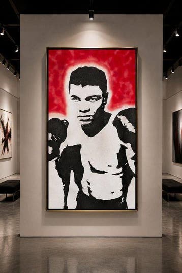 Timo Wedell - Mohamed Ali - XXL - Pop Art Stencil, Antiek en Kunst, Kunst | Schilderijen | Modern