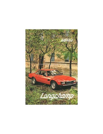 1980 DE TOMASO LONGCHAMP BROCHURE, Nieuw, Author