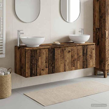 vidaXL Badkamerkastenset 3 st Oud hout 49,5 x 44,5 x 65 cm, Verzenden, Nieuw