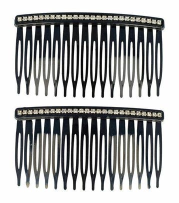 Haarspeld Sierkam Opsteekkammen 8cm - Strass Steentjes -, Nieuw