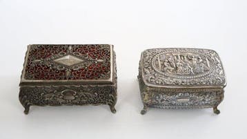 Sieradendoos (2) - verzilverd metaal - Rococo