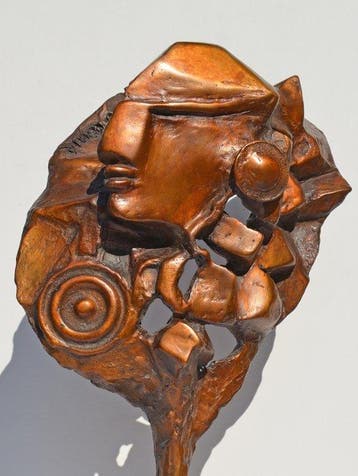 Bernard Métranve (1949) - sculptuur, Regard Ancien - 34 cm -