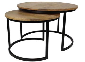 2dekans | HSM Collection – Salontafelset Ronin - set van 2 -, Huis en Inrichting, Tafels | Salontafels, Ophalen of Verzenden, Zo goed als nieuw