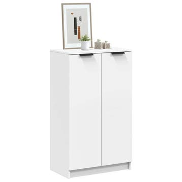 vidaXL Schoenenkast 59x35x100,5 cm bewerkt hout wit, Verzenden, Nieuw