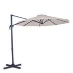 Zweefparasol Bardolino Ø300cm – Premium parasol | Beige, Verzenden, Nieuw