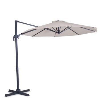 Zweefparasol Bardolino Ø300cm – Premium parasol | Beige, Verzenden, Nieuw
