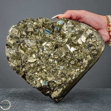 Indrukwekkend pyriet-hart uit Peru – 5 kg zwaar