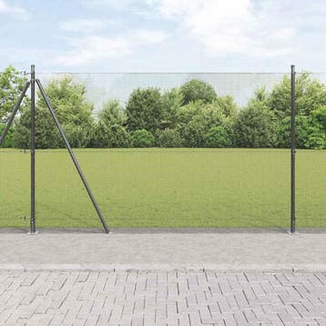vidaXL gelast draadhek met betonnen voetstuk 25 x 1,6 m, Verzenden, Nieuw, IJzer