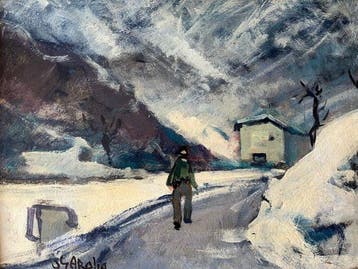 Ottorino Garosio (1904-1980) - Neve in valle sabbia