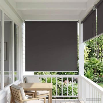 vidaXL Buitenrolgordijn UV-bescherming Antraciet 100 x 230, Verzenden, Nieuw