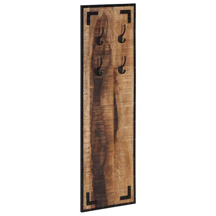 vidaXL Kapstok 35x8x110 cm massief ruw mangohout, Huis en Inrichting, Woonaccessoires | Kapstokken, Nieuw, Verzenden