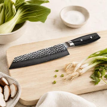 Yaxell Tsuchimon Kiritsuke Koksmes 20 cm – VG10 Staal –, Ophalen of Verzenden, Nieuw, Overige materialen