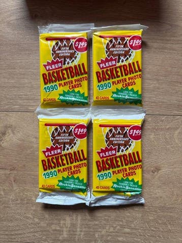 1990 Fleer Michael Jordan, Larry Bird, Magic Johnson - 4, Nieuw