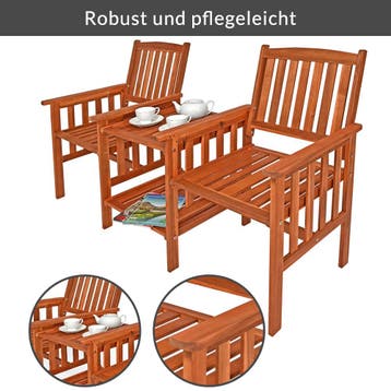 Tuinbank Acaciahout met Tafel 164x63x91cm (Tafels-Stoelen), Tuin en Terras, Tuinsets en Loungesets, Verzenden, Nieuw