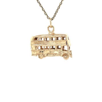 Gouden vintage bus hanger 14 krt, Sieraden, Tassen en Uiterlijk, Kettinghangers, Ophalen of Verzenden, Nieuw
