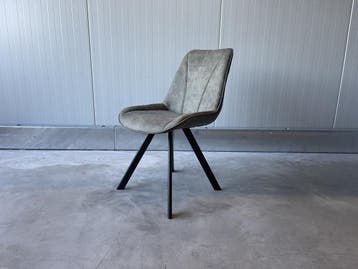 Veiling - Eetkamerstoel Basko (set van 6) Stof- Groen, Huis en Inrichting, Stoelen, Nieuw
