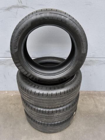 Set 4x Continental EcoContact 215/55 R18 (setprijs), 18 inch, Ophalen of Verzenden, Band(en), Personenwagen
