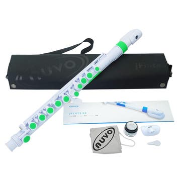 NUVO jFlute 2.0 wit-groen kinder dwarsfluit met DONUT, Ophalen of Verzenden, Nieuw